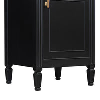 VanityFus 20-in Bathroom Vanity Black Single Sink Combo with Ceramic Top 1 Soft Close Door 1 Drawer Adjustable Shelves