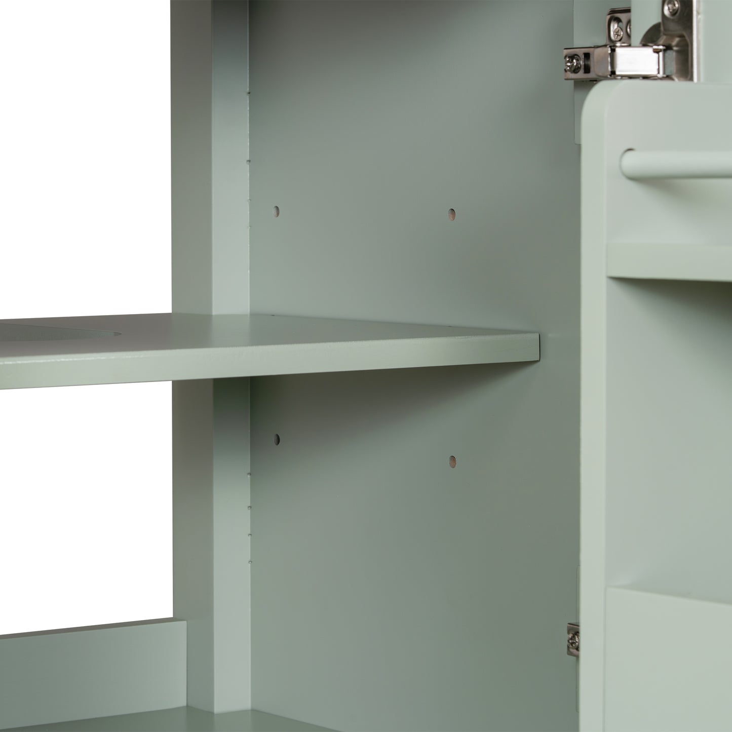 VanityFus 20-in Bathroom Vanity Green Single Sink Combo with Ceramic Top 1 Soft Close Door 1 Drawer Adjustable Shelves