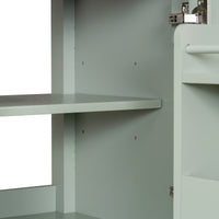 VanityFus 20-in Bathroom Vanity Green Single Sink Combo with Ceramic Top 1 Soft Close Door 1 Drawer Adjustable Shelves