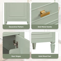 VanityFus 20-in Bathroom Vanity Green Single Sink Combo with Ceramic Top 1 Soft Close Door 1 Drawer Adjustable Shelves