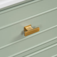 VanityFus 20-in Bathroom Vanity Green Single Sink Combo with Ceramic Top 1 Soft Close Door 1 Drawer Adjustable Shelves