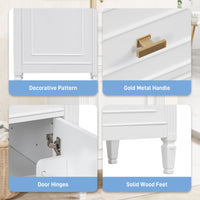 VanityFus 20-in Bathroom Vanity White Single Sink Combo with Ceramic Top 1 Soft Close Door 1 Drawer Adjustable Shelves