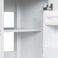 VanityFus 30-in White Bathroom Vanity Single Sink Combo Ceramic Top 1 door 3 drawers Undermount Adjustable Shelves