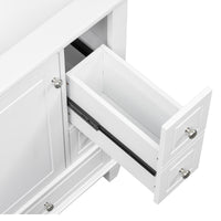 VanityFus 24-in White Bathroom Vanity Single Sink Combo Ceramic Top 1 Soft Close Door 3 drawers Undermount