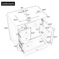 VanityFus 30-in Green Bathroom Vanity Single Sink Combo Ceramic Top 1 Soft Close Door 3 drawers Undermount