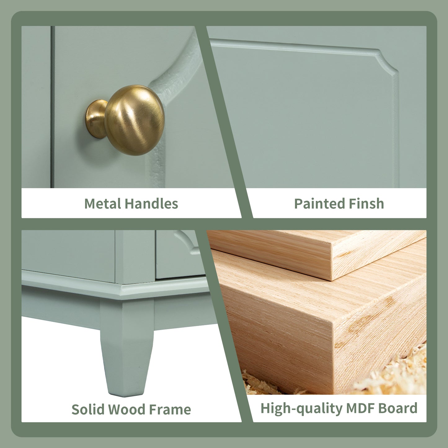 VanityFus 30-in Green Bathroom Vanity Single Sink Combo Ceramic Top 1 Soft Close Door 3 drawers Undermount