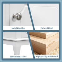 VanityFus 30-in White Bathroom Vanity Single Sink Combo Ceramic Top 1 Soft Close Door 3 drawers Undermount