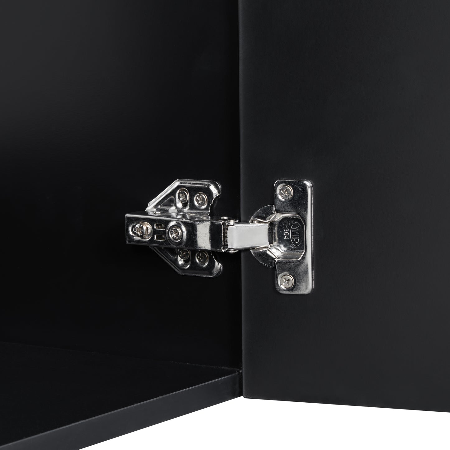 VanityFus 20-in Black Bathroom Vanity Single Sink Combo Ceramic Top 1 Soft Close Door Wall-mounted Adjustable Shelves