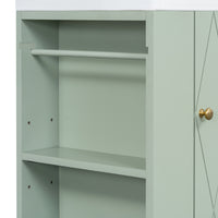 VanityFus 20-in Green Bathroom Vanity Single Sink Combo Ceramic Top 1 Soft Close Door Wall-mounted Adjustable Shelves