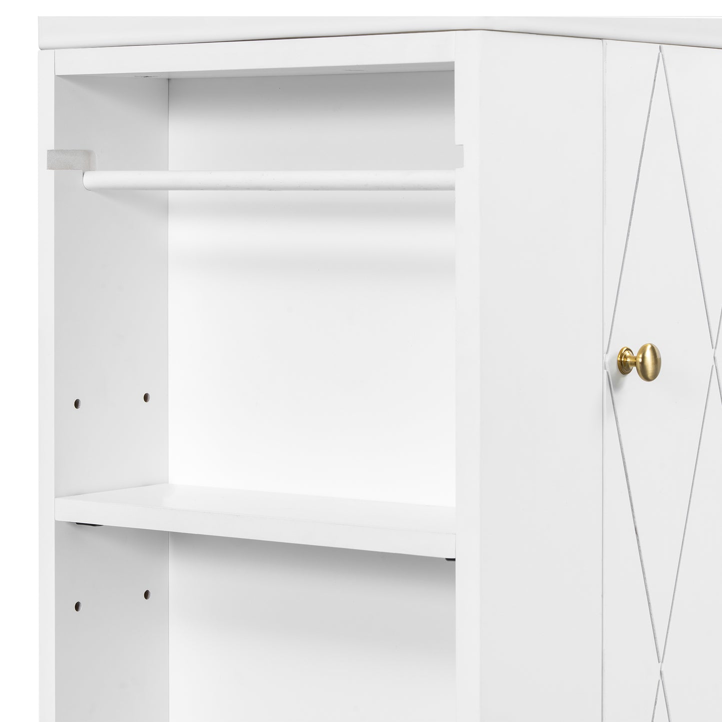 VanityFus 20-in White Bathroom Vanity Single Sink Combo Ceramic Top 1 Soft Close Door Wall-mounted Adjustable Shelves