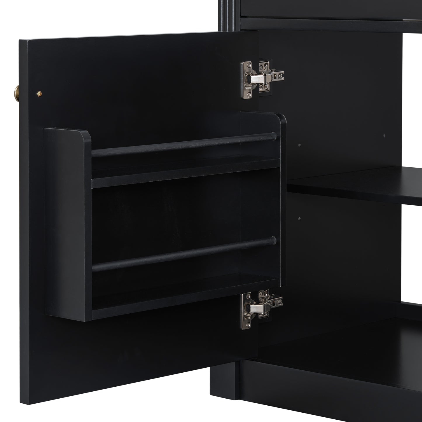 VanityFus 36-in Black Bathroom Vanity Single Sink Combo Ceramic Top 1 Soft Close Door 4 drawers Undermount Adjustable Shelves