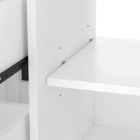 VanityFus 24-in Bathroom Vanity White Single Sink Combo with Ceramic Top 1 Door 3 Drawers Adjustable Shelves
