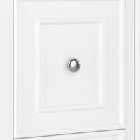 VanityFus 24-in Bathroom Vanity White Single Sink Combo with Ceramic Top 1 Door 3 Drawers Adjustable Shelves