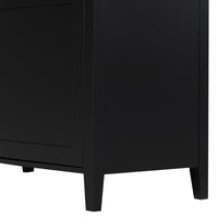 VanityFus 36-in Black Bathroom Vanity Single Sink Combo Ceramic Top 1 door 4 drawers Undermount Adjustable Shelves