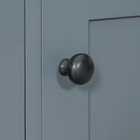 VanityFus 36-in Blue Grey Bathroom Vanity Single Sink Combo Ceramic Top 1 door 4 drawers Undermount Adjustable Shelves