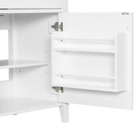 VanityFus 36-in White Bathroom Vanity Single Sink Combo Ceramic Top 1 door 4 drawers Undermount Adjustable Shelves