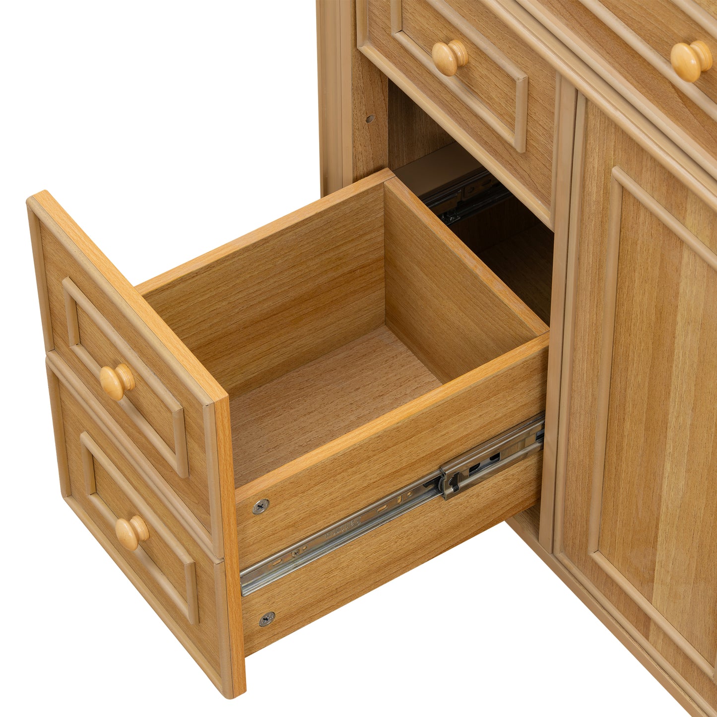 VanityFus 36-in Wood Bathroom Vanity Single Sink Combo Ceramic Top 2 Soft Close Doors 3 drawers Undermount Adjustable Shelves