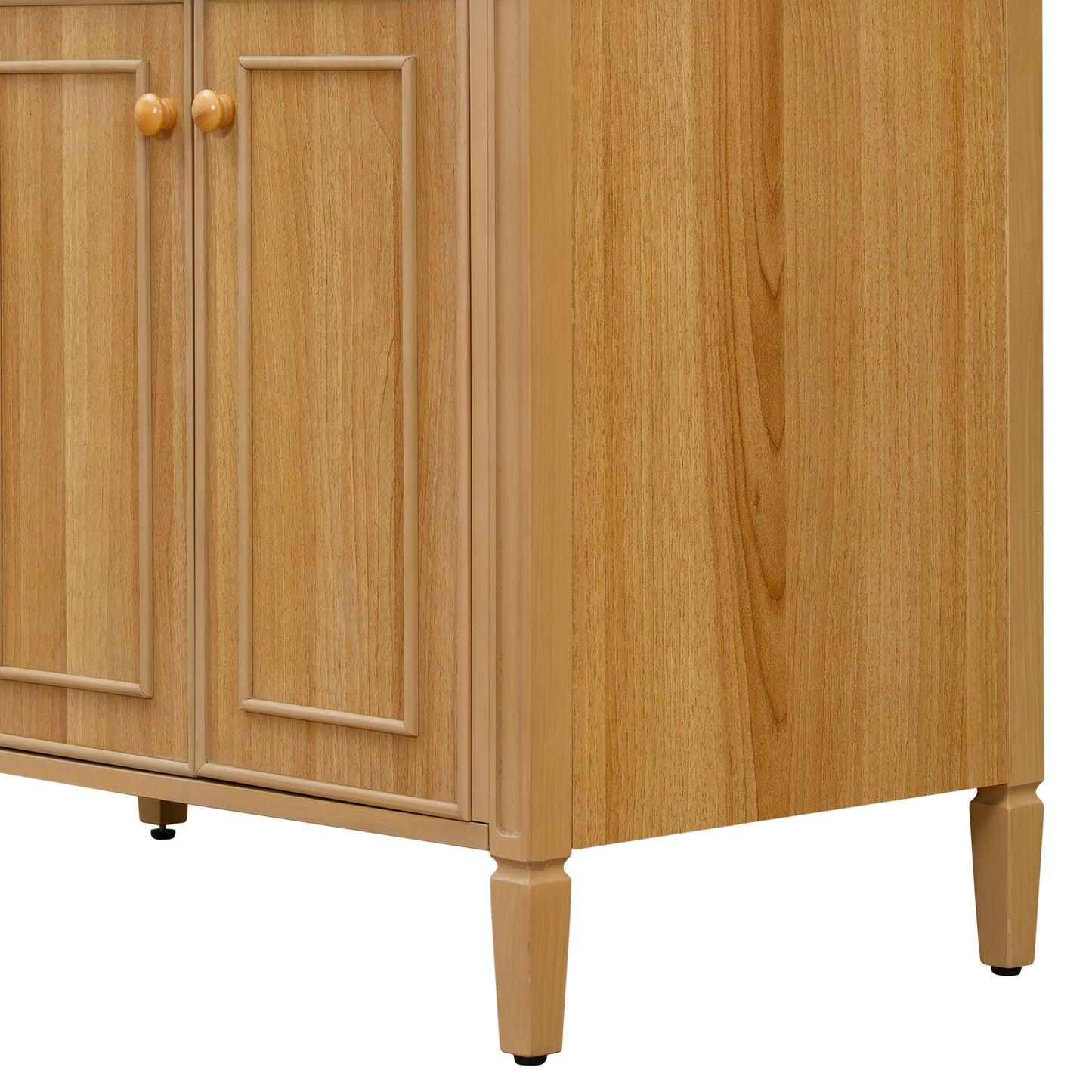 VanityFus 36-in Wood Bathroom Vanity Single Sink Combo Ceramic Top 2 Soft Close Doors 3 drawers Undermount Adjustable Shelves