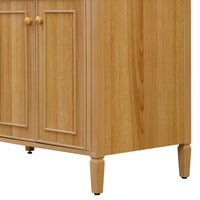 VanityFus 36-in Wood Bathroom Vanity Single Sink Combo Ceramic Top 2 Soft Close Doors 3 drawers Undermount Adjustable Shelves