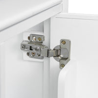VanityFus 24-in White Bathroom Vanity Single Sink Combo Ceramic Top 1 door 3 drawers Undermount Adjustable Shelves