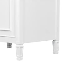 VanityFus 24-in White Bathroom Vanity Single Sink Combo Ceramic Top 1 door 3 drawers Undermount Adjustable Shelves