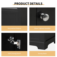 VanityFus 20-in Bathroom Vanity Black Single Sink Combo with Ceramic Top 1 Soft Close Door Adjustable Shelves