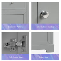 VanityFus 20-in Bathroom Vanity Gray Single Sink Combo with Ceramic Top 1 Soft Close Door Adjustable Shelves