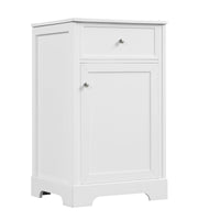 VanityFus 20-in Bathroom Vanity White Single Sink Combo with Ceramic Top 1 Soft Close Door Adjustable Shelves