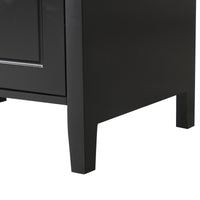 VanityFus 24-in Bathroom Vanity Black Single Sink Combo with Ceramic Top 1 Soft Close Door 2 Drawers Adjustable Shelves