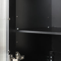VanityFus 24-in Bathroom Vanity Black Single Sink Combo with Ceramic Top 1 Soft Close Door 2 Drawers Adjustable Shelves