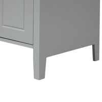 VanityFus 24-in Bathroom Vanity Gray Single Sink Combo with Ceramic Top 1 Soft Close Door 2 Drawers Adjustable Shelves