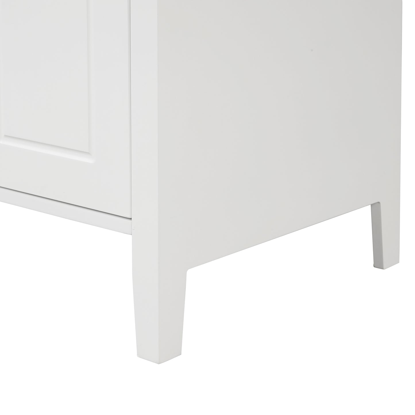 VanityFus 24-in Bathroom Vanity White Single Sink Combo with Ceramic Top 1 Soft Close Door 2 Drawers Adjustable Shelves