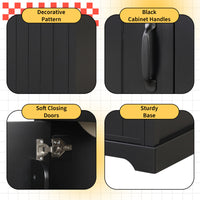 VanityFus 20-in Bathroom Vanity Black Single Sink Combo with Ceramic Top 1 Soft Close Door Adjustable Shelves