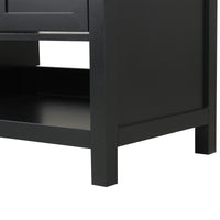 VanityFus 36-in Black Bathroom Vanity Single Sink Combo Ceramic Top 2 doors 2 drawers Undermount