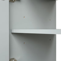 VanityFus 36-in Bathroom Vanity Gray Single Sink Combo with Ceramic Top 2 Doors 2 Drawers Adjustable Shelves