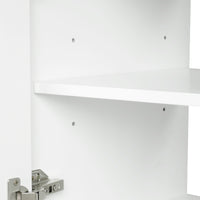 VanityFus 36-in Bathroom Vanity White Single Sink Combo with Ceramic Top 2 Doors 2 Drawers Adjustable Shelves