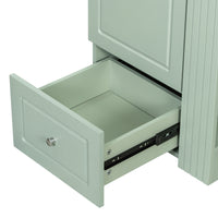 VanityFus 20-in Bathroom Vanity Green Single Sink Combo with Ceramic Top 1 Door 1 Drawer