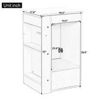 VanityFus 20-in Bathroom Vanity Green Single Sink Combo with Ceramic Top 1 Door 1 Drawer