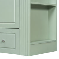 VanityFus 20-in Bathroom Vanity Green Single Sink Combo with Ceramic Top 1 Door 1 Drawer
