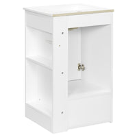 VanityFus 20-in Bathroom Vanity White Single Sink Combo with Ceramic Top 1 Door 1 Drawer
