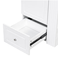 VanityFus 20-in Bathroom Vanity White Single Sink Combo with Ceramic Top 1 Door 1 Drawer