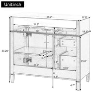VanityFus 36-in Bathroom Vanity Black Single Sink Combo with Ceramic Top 2 Doors 4 Drawers Adjustable Shelves