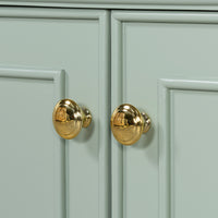 VanityFus 36-in Bathroom Vanity Green Single Sink Combo with Ceramic Top 2 Doors 4 Drawers Adjustable Shelves
