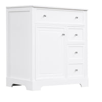 VanityFus 18.6-in White Bathroom Vanity Single Sink Combo with Ceramic Top Undermount 1 door 2 drawers Adjustable Shelves