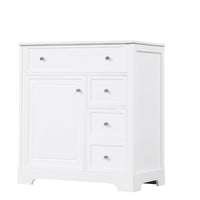 VanityFus 18.6-in White Bathroom Vanity Single Sink Combo with Ceramic Top Undermount 1 door 2 drawers Adjustable Shelves