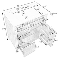 VanityFus 18.6-in Wood Bathroom Vanity Single Sink Combo with Ceramic Top 1 Soft Close door 3 drawers Undermount Adjustable Shelves