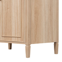 VanityFus 18.6-in Light Wood Bathroom Vanity Single Sink Combo with Ceramic Top 1 Soft Close door 3 drawers Undermount Adjustable Shelves