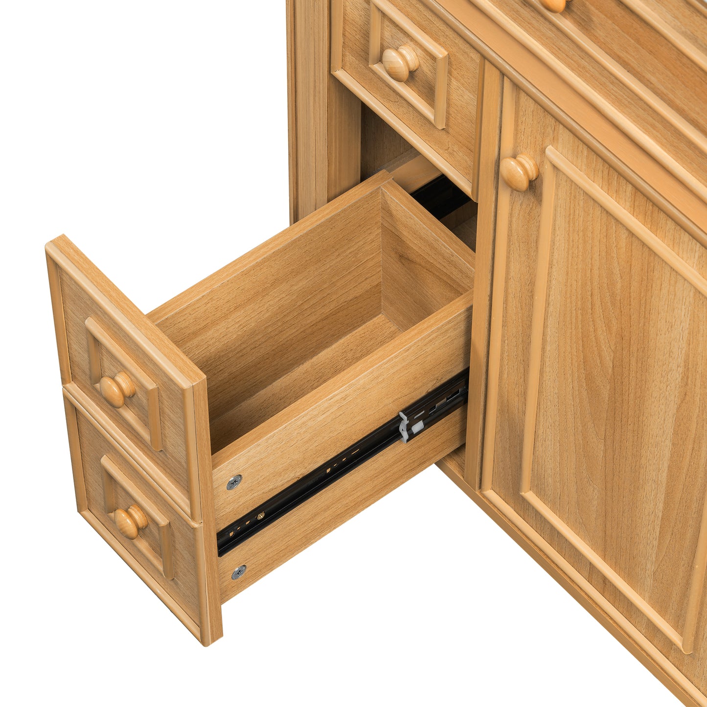 VanityFus 18.6-in Wood Bathroom Vanity Single Sink Combo with Ceramic Top 1 Soft Close door 3 drawers Undermount