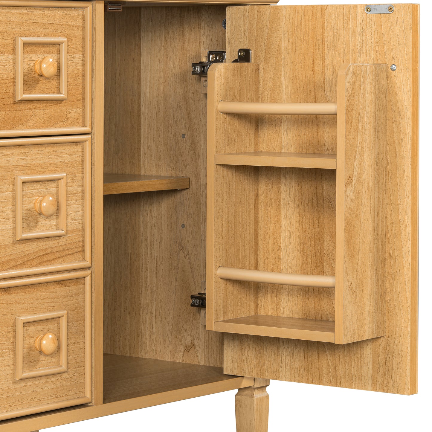 VanityFus 18.6-in Wood Bathroom Vanity Single Sink Combo with Ceramic Top 1 Soft Close door 3 drawers Undermount