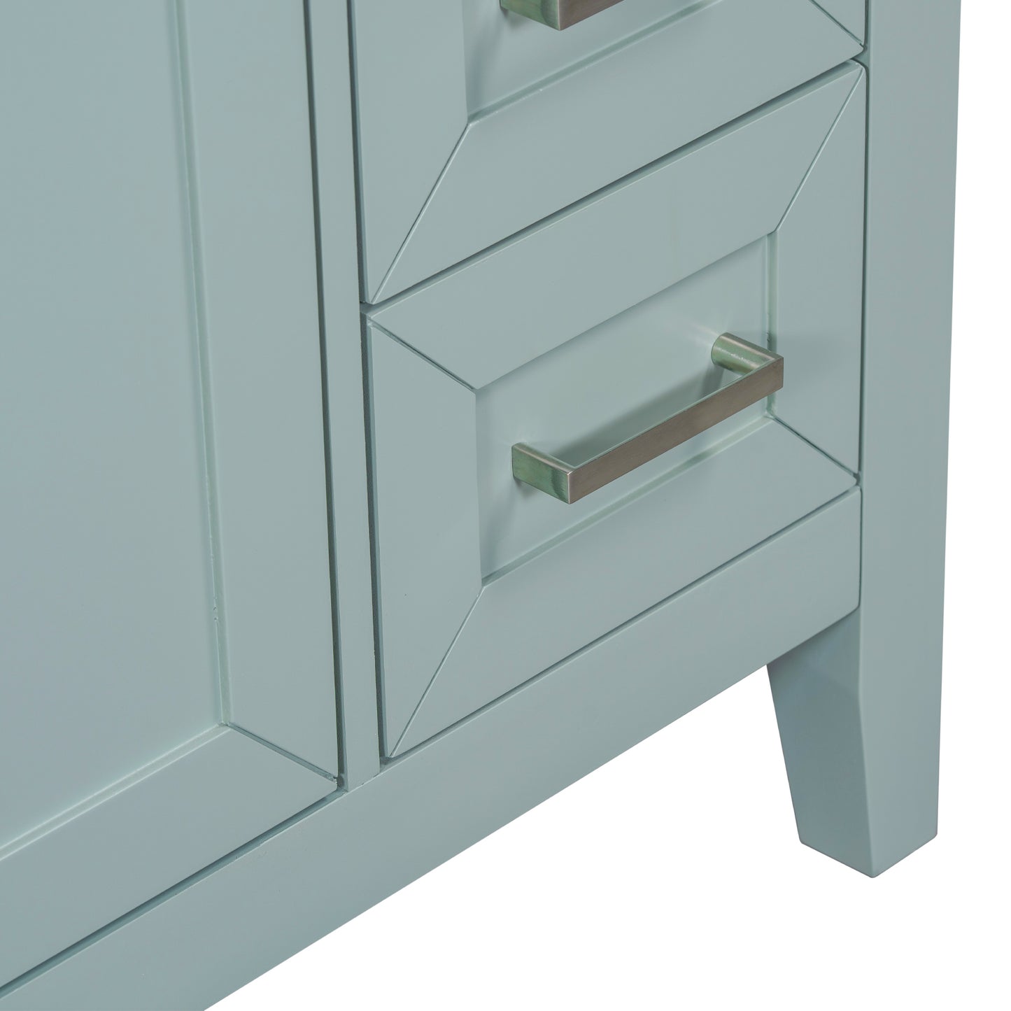 VanityFus 18.6-in Green Bathroom Vanity Single Sink Combo Undermount with Ceramic Top 1 door 3 drawers
